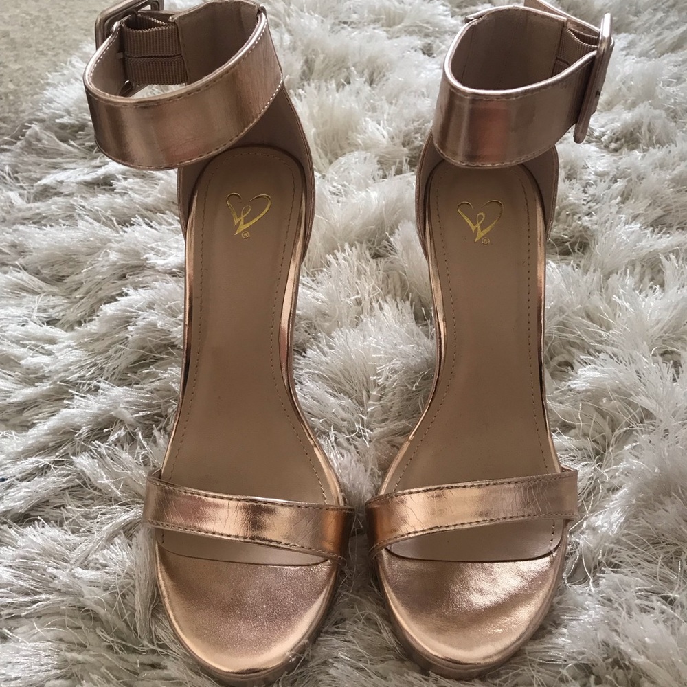 Rose Gold Platform Heels